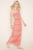 Forever21 Women's  Ikat Print Maxi Dress