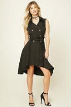 Forever21 Women's  Black Selfie Leslie Wrap Dress