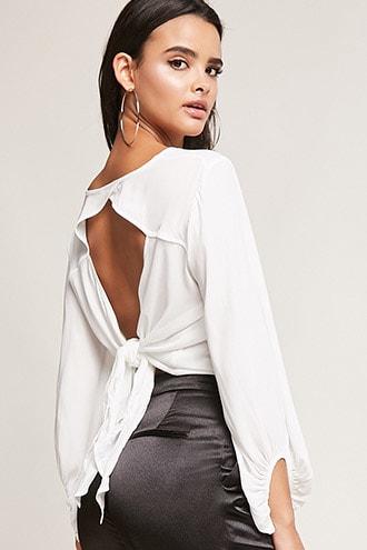 Forever21 Billowy Open-back Top