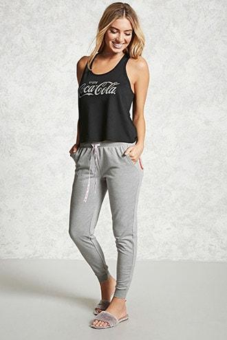 Forever21 Coca Cola Logo Pj Sweatpants