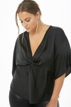 Forever21 Plus Size Chiffon Twist-front Top