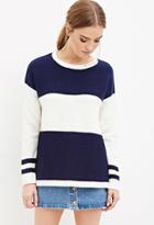 Forever21 Stripe Purl Knit Sweater