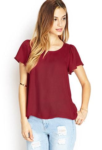 Forever21 Flutter Sleeve Blouse