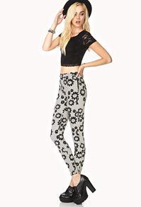 Forever21 Retro Floral Leggings