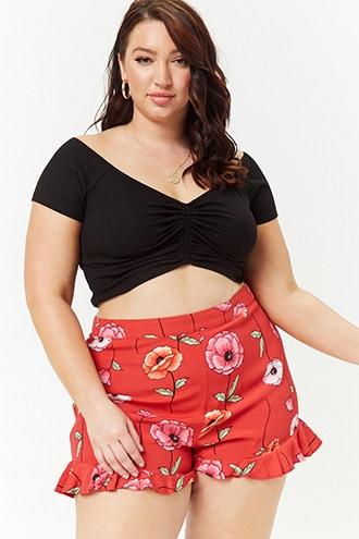 Forever21 Plus Size Floral Print Shorts