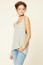 Forever21 Women's  Heather Grey Ribbed Knit Tank