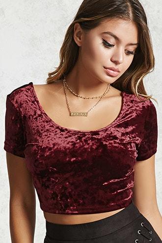 Forever21 Crushed Velvet Top