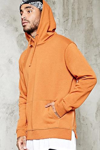 21 Men Men's  Fleece Zip-hem Hoodie