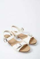 Forever21 Buckled Faux Leather Sandal