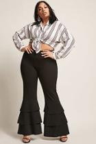 Forever21 Plus Size Tiered Flare Pants