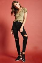 Forever21 Ripped High-rise Skinny Jeans