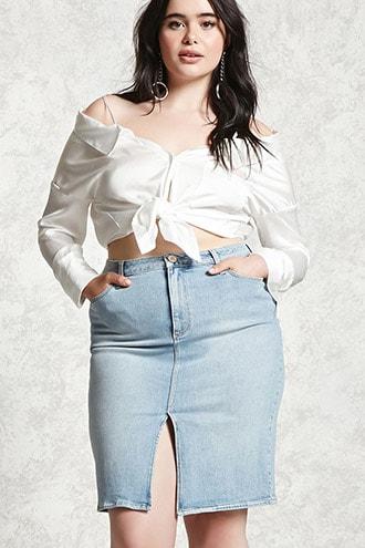 Forever21 Plus Size Denim Skirt