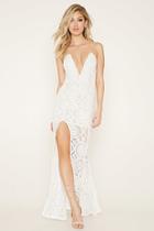 Forever21 Women's  Tiger Mist Lace Maxi Dress