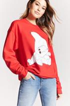 Forever21 Coca-cola Polar Bear Graphic Sweatshirt