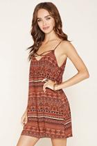 Forever21 Women's  Abstract Print Cami Mini Dress