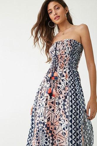 Forever21 Vintage Havana Medallion Print Maxi Dress