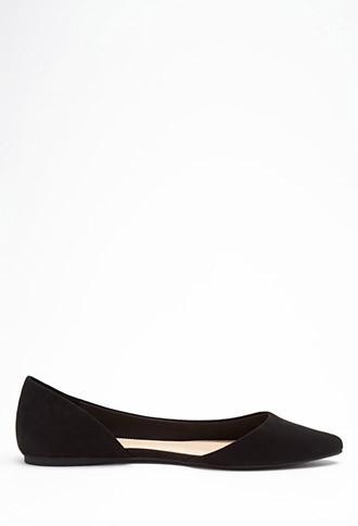 Forever21 Plus Pointed Faux Suede Flat (wide)