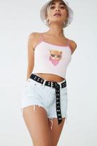 Forever21 Spill The Tea Cat Graphic Cropped Cami