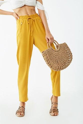 Forever21 Straight-leg Paperbag Pants