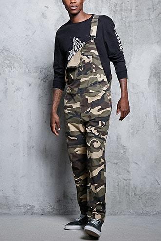 Forever21 Camo Print Overalls
