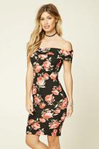 Forever21 Floral Off-the-shoulder Dress