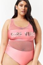 Forever21 Plus Size Surf Vibes Graphic One-piece Swimsuit