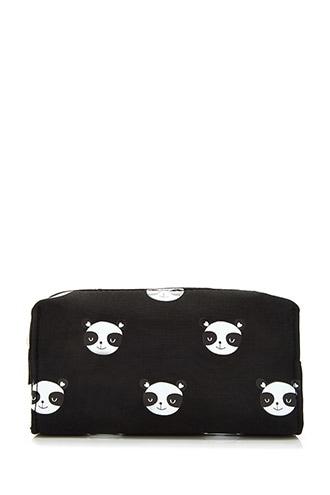 Forever21 Black & White Panda Print Makeup Bag