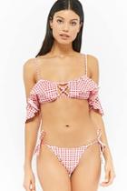 Forever21 Gingham Side-tie Bikini Bottoms