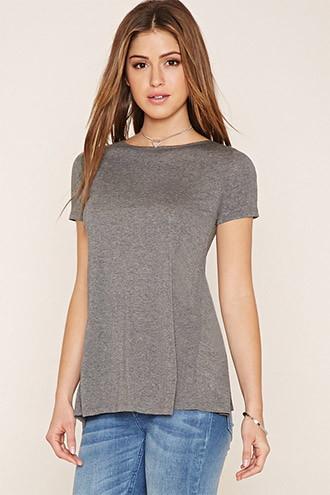 Forever21 Women's  High Slit-back Tee