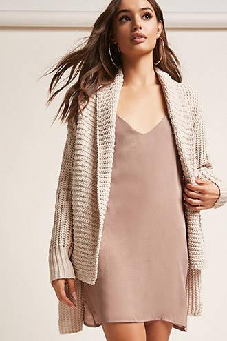 Forever21 Chenille Open-front Cardigan