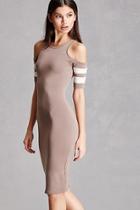 Forever21 Varsity Open-shoulder Dress
