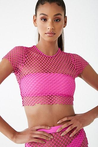 Forever21 Fishnet Swim Top