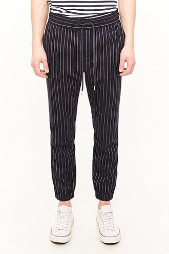 Forever21 Pinstriped Jogger Pants