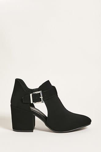 Forever21 Cutout Buckle-strap Booties