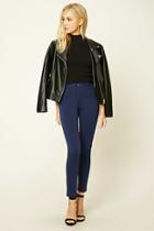Forever21 Women's  Navy Skinny Knit Pants