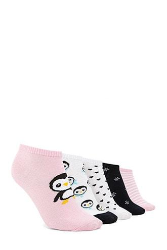 Forever21 Penguin Print Socks - 5 Pack