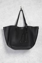 Forever21 Faux Crinkled Leather Tote Bag