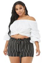 Forever21 Plus Size Striped High-waist Shorts