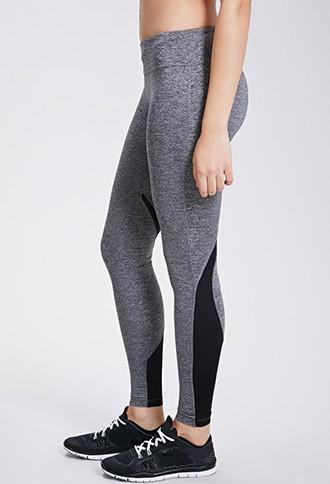 Forever21 Mesh-paneled Athletic Leggings