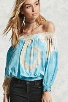 Forever21 Tie-dye Off-the-shoulder Blouse
