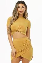 Forever21 Twist-front Crop Top & Tulip Skirt Set