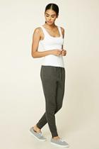 Forever21 Women's  Charcoal Heather French Terry Knit Sweatpants