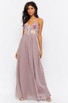 Forever21 Floral Embroidered Prom Gown