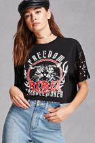 Forever21 Rebel Graphic Crop Top