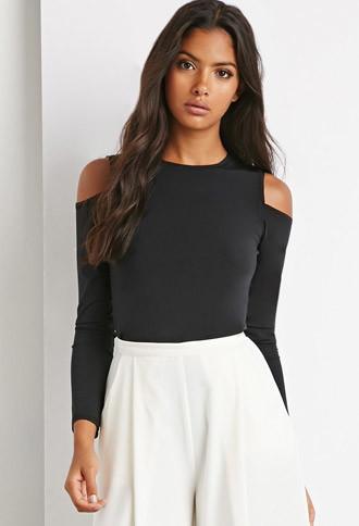Forever21 Cutout Shoulder Top