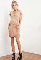Forever21 The Allflower Faux Suede Shift Dress