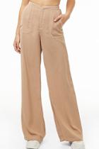 Forever21 Contrast Topstitched Wide-leg Pants
