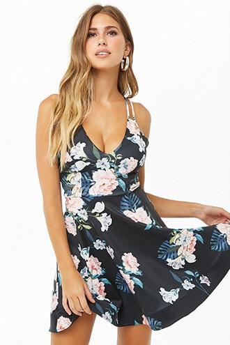 Forever21 Floral Fit & Flare Cami Dress