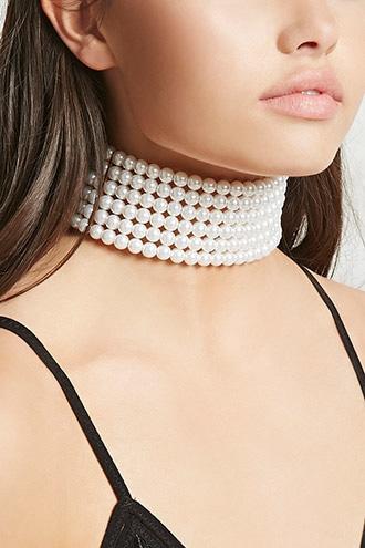 Forever21 Faux Pearl Collar Choker