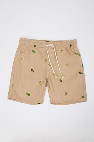 Forever21 Raw Yarn Cactus Print Shorts